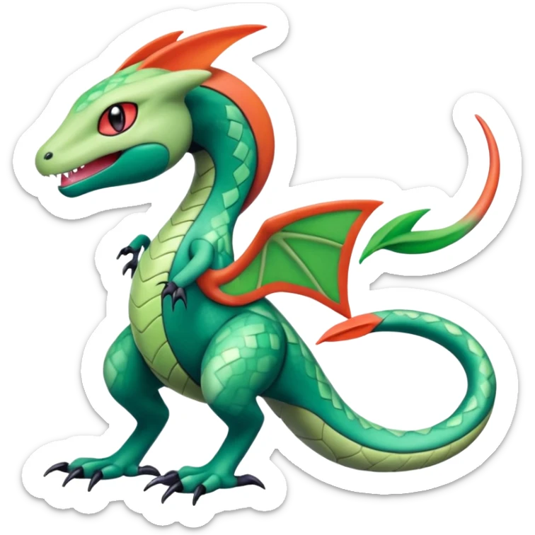 Meloetta-Salandit-Grovyle-Pokémon-Fakémon-fusion-hybrid-creature sticker