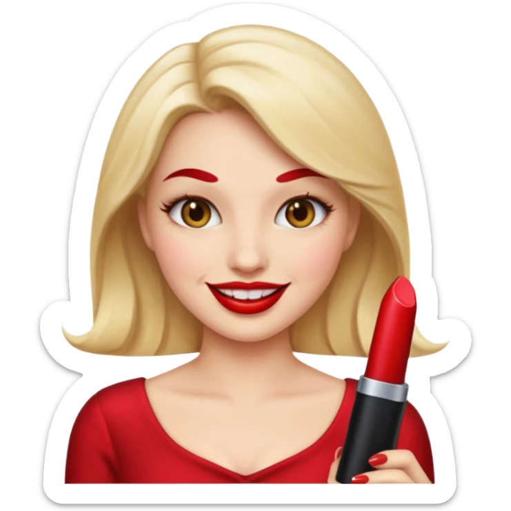 “Emoji girl, femme fatale sticker