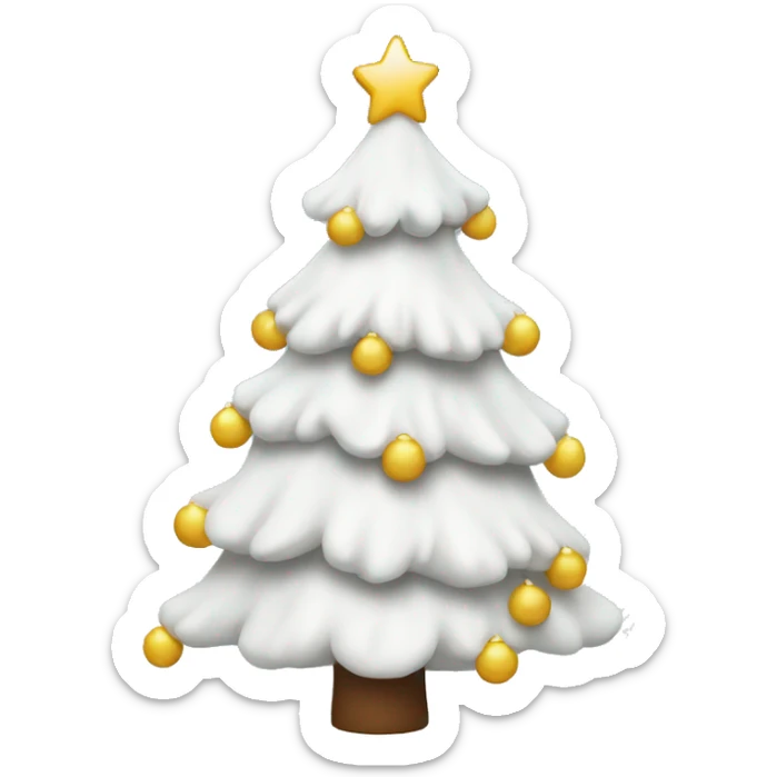 White Christmas tree sticker