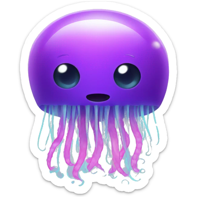 Disco jellyfish sticker