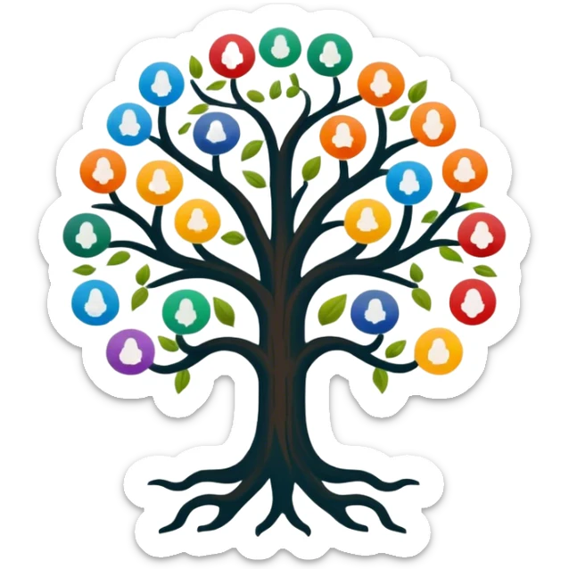 created an intricate but manly looking family genealogy logo to include the name Odlin and a title of Genealogy while using multiple colors in the logo sticker