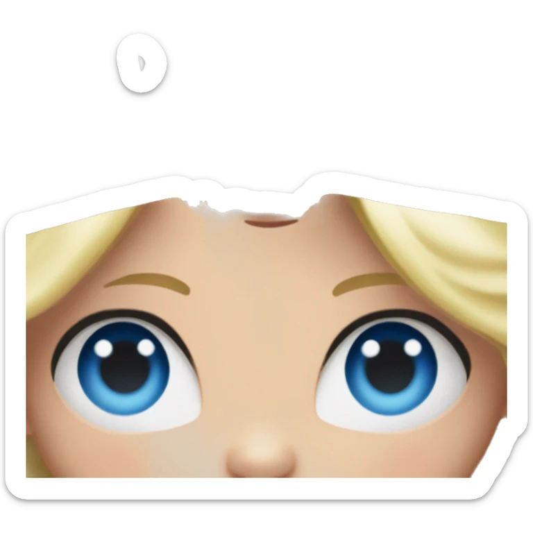 Up close Girl with blonde hair blue eyes standing with a guy with red hair and blue eyes  sticker