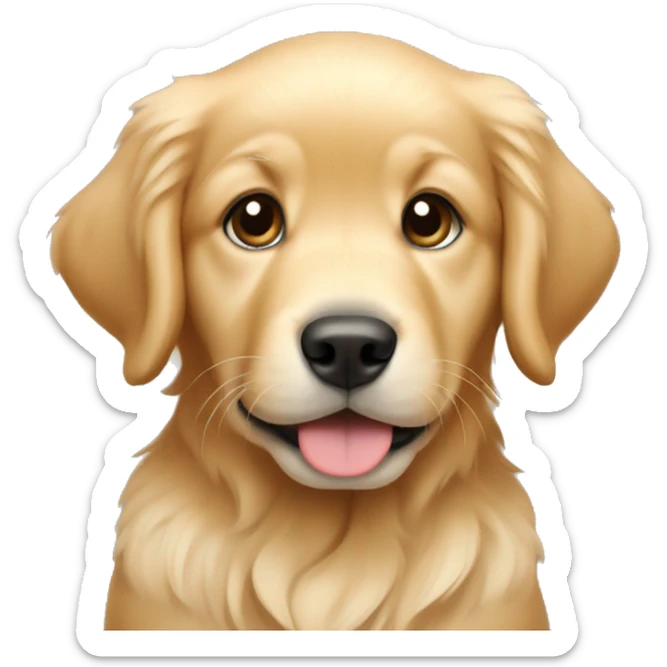 Golden retriever puppy sticker