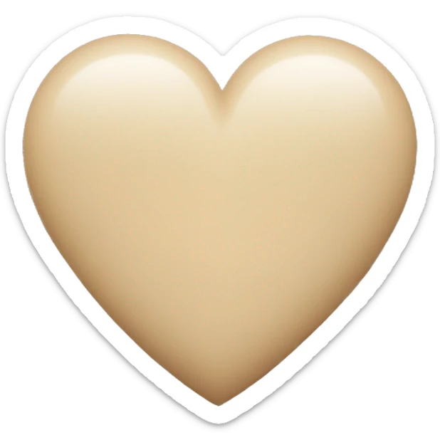 Beige heart sticker