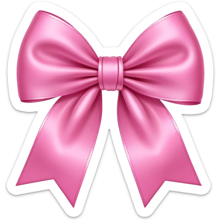 A pink bow sticker