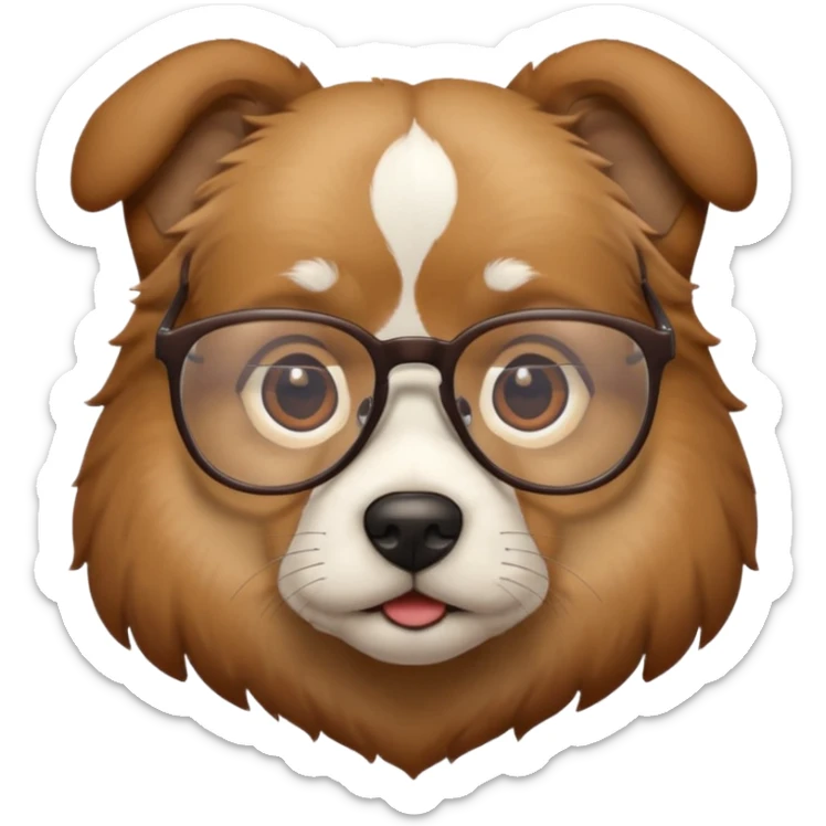tête chien avec lunette sticker