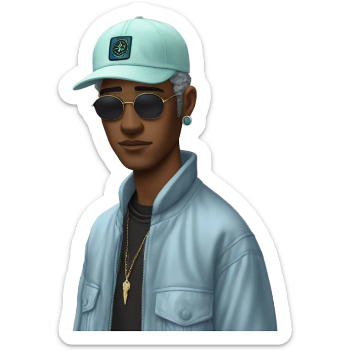 guy who is fashionable wears stone island and listens to vaporwave sticker