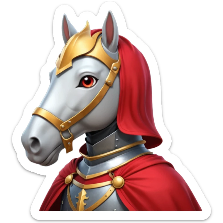 medieval horse rider knight portrait, head and shoulders only, armor collar, cloak, intense eyes, fantasy vibe, 3D cartoon, mobile game icon style, clean background, no text, no watermark
 sticker