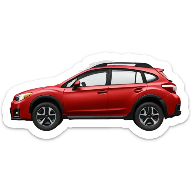 Red Subaru crosstrek realistic sticker