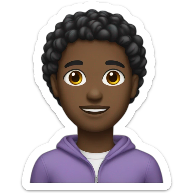 black man + black girl sticker