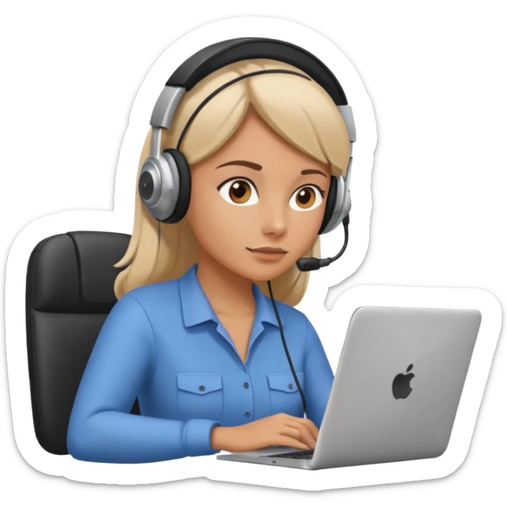 trabajo remoto mujer sticker