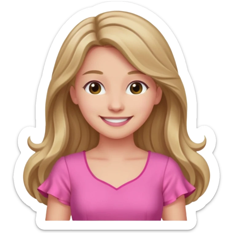 Jocelyn from The Idol with dark blonde long hair, pink outfit sticker