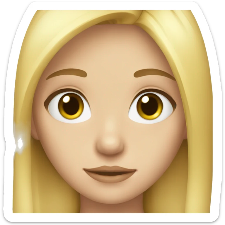 Blond girl blue eyes sticker