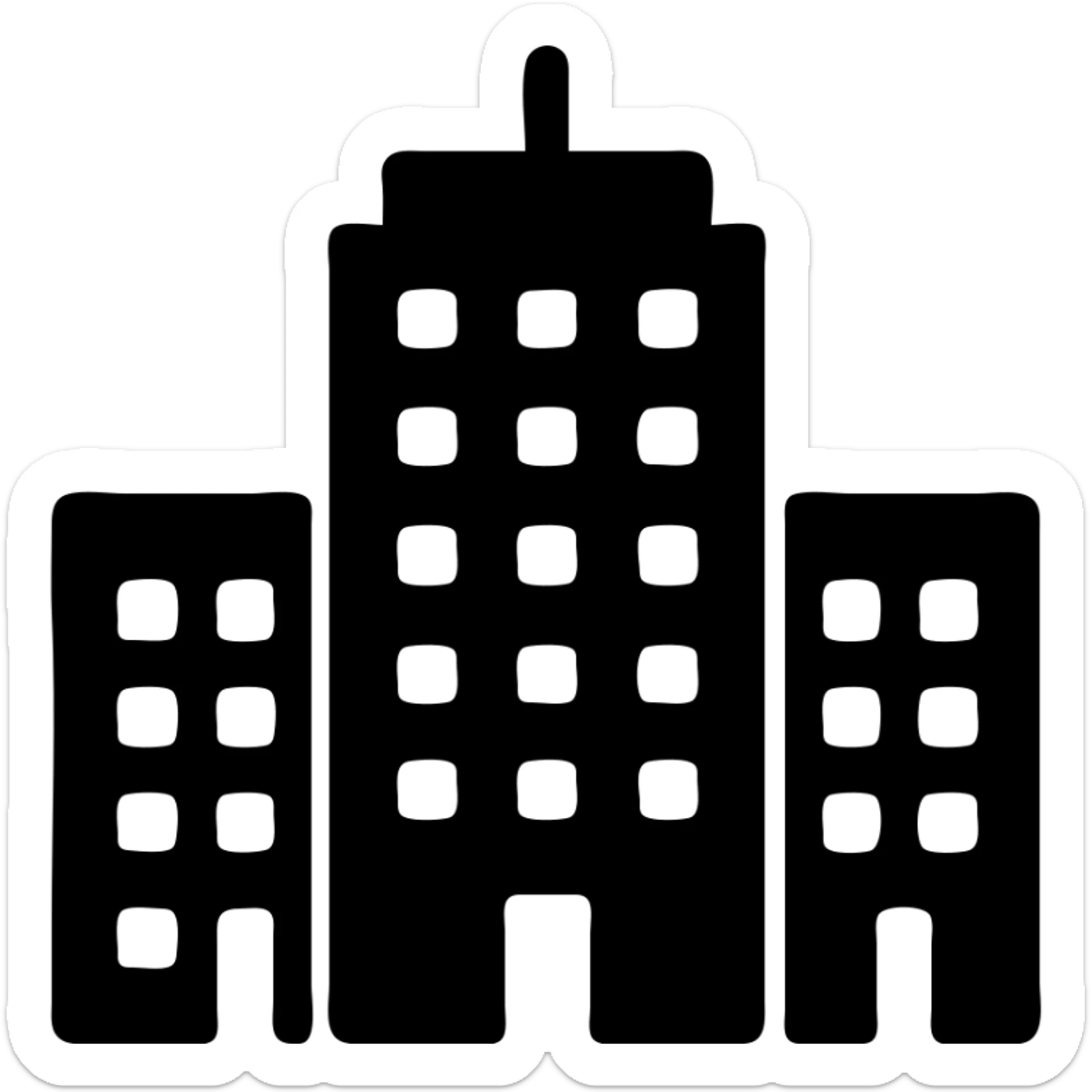 городская архитектура здания высотки sticker