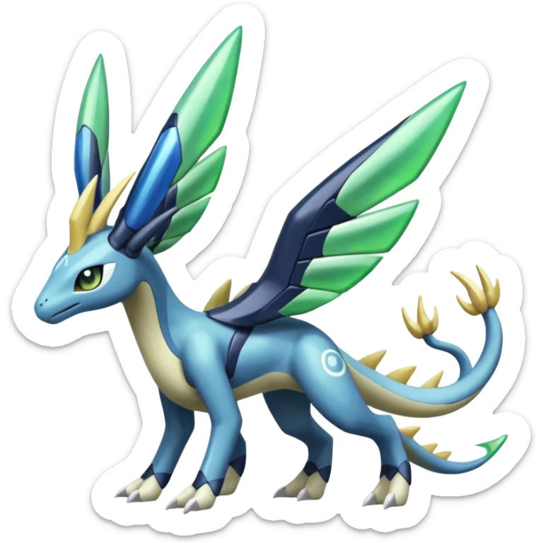 Meloetta-Zygarde-Cresselia-Palkia-Dialga-Electrike-Manectric-Fakémon-fusion, full body sticker