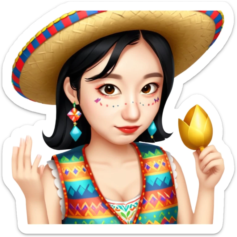 Fiestero with Sombrero sticker