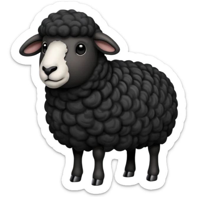 Black sheep sillouete  sticker