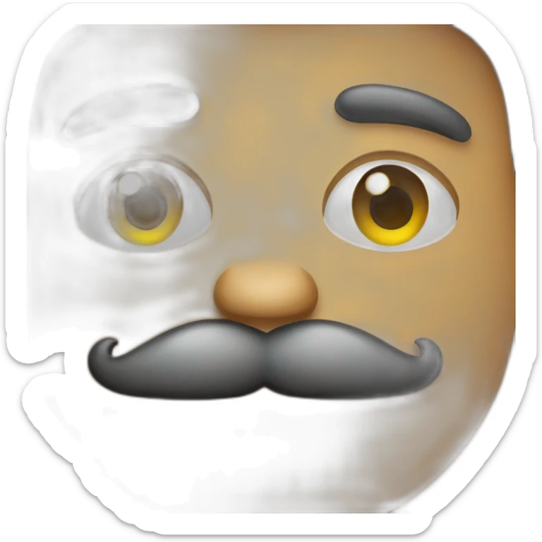 brazilian small moustache sticker