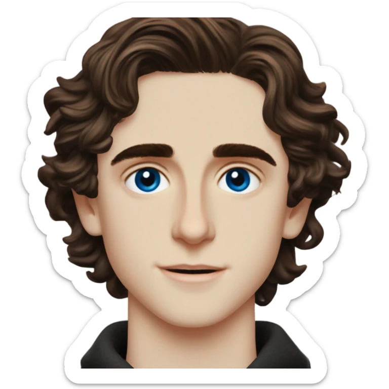 timothee chalamet from the dune premiere and be sure to give him blue green eyes sticker