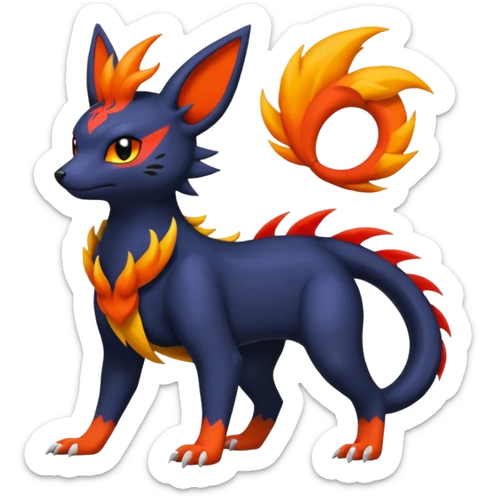 
Canine-Litten-Amaura-Salandit-Noibat-Flareon-Fakémon-fusion (full body) sticker