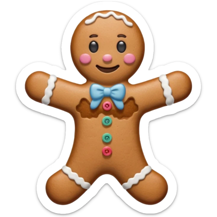 A gingerbread similar to the one on the cover of Melanie Martinez's song "Gingerbread Man". sticker