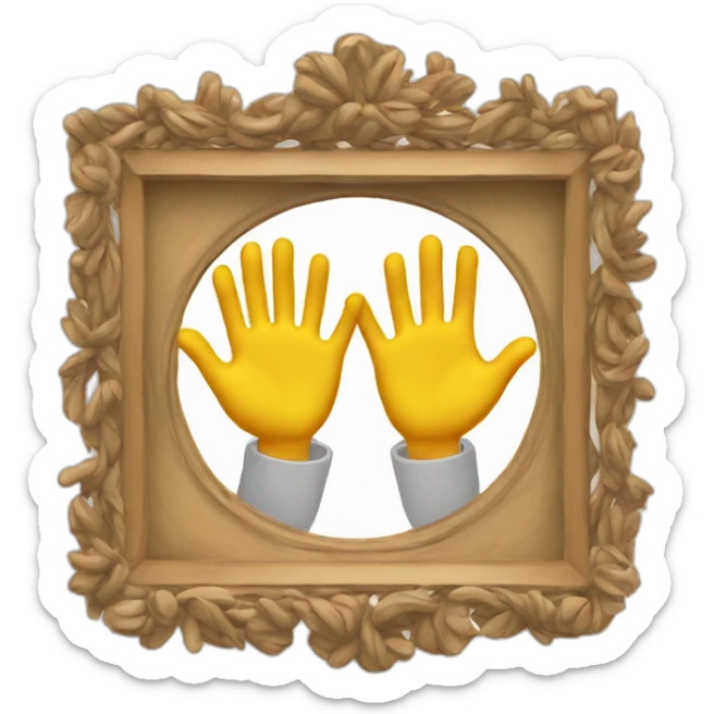 frame whith hands sticker