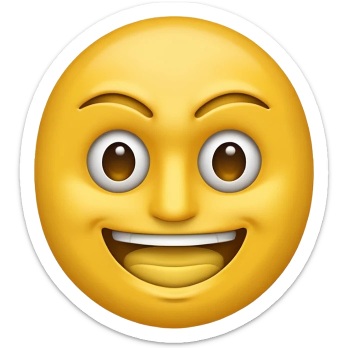 Un emoji qui veut rire mais qui est caché derrière une masque sticker