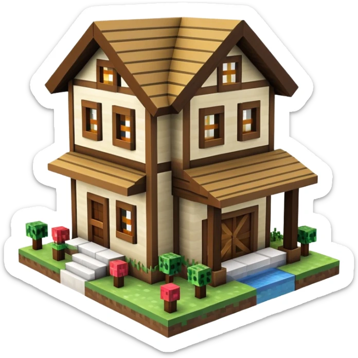 Minecraft house sticker