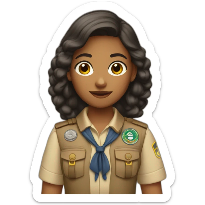 Scout girl sticker