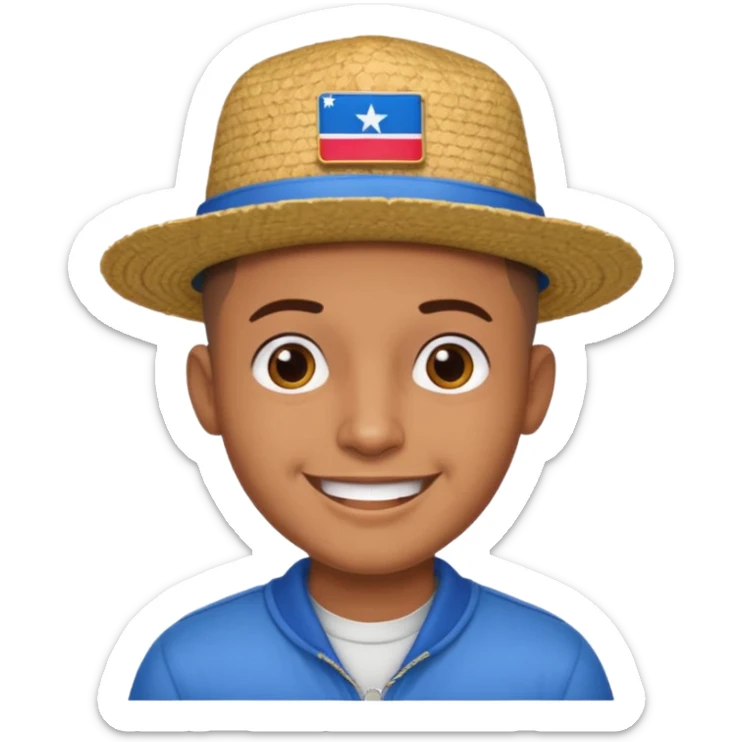 brown skin latino male with buzz cut wearing a wbc puerto rico hat sticker