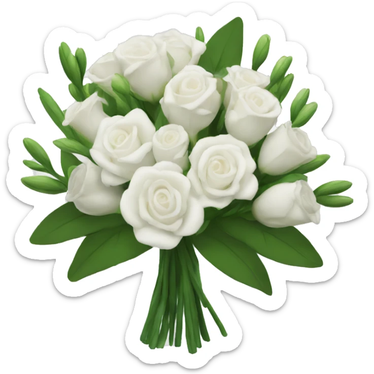 white tulio bouquet  sticker