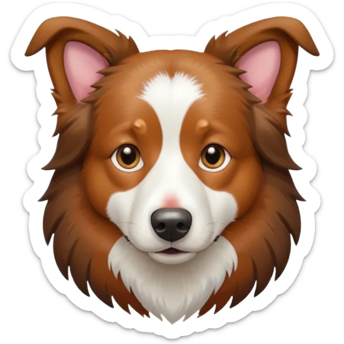 Colorful Border collie Dog, Border collie Portrait, Dog Sticker Clip art sticker