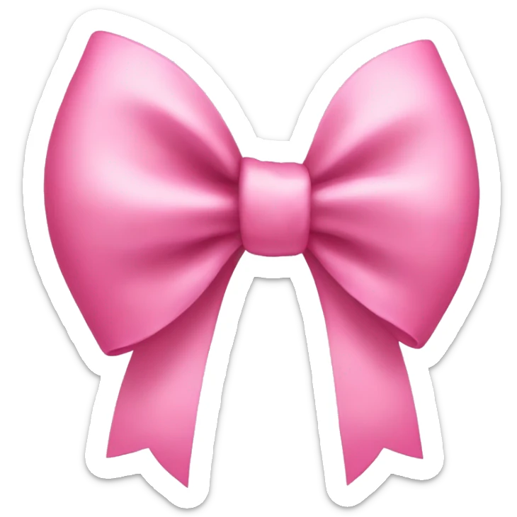 pink bow sticker