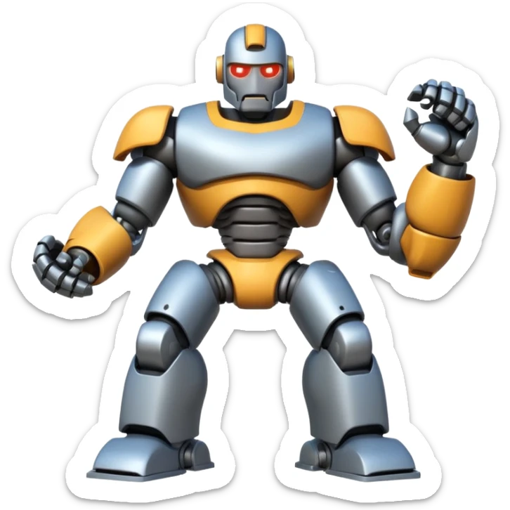 Greek Robot a giant and have good body made of iron and a good face like greek gods  sticker