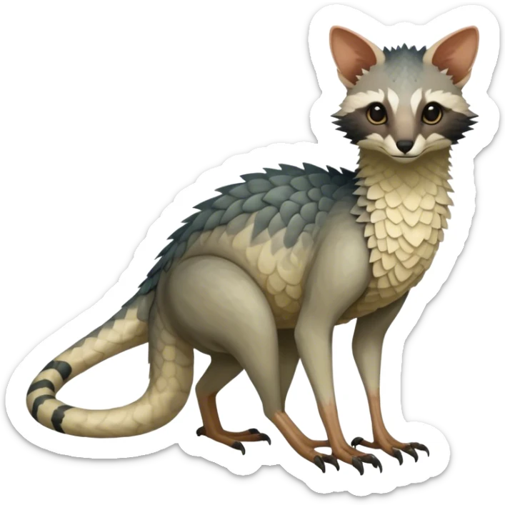 Modern Realistic Rare Fantasy Vernid-Trico-species by LiLaiRa full body sticker