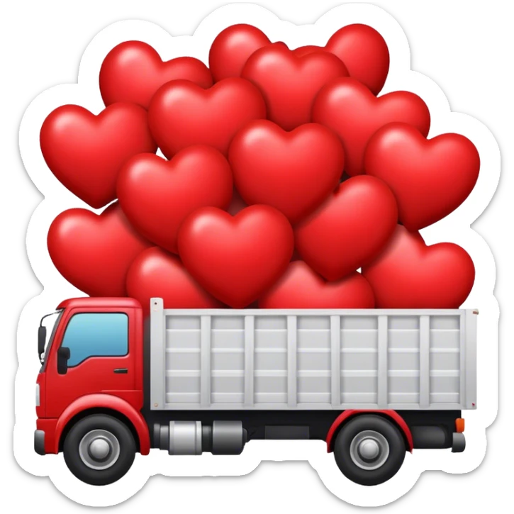 A truckload of kisses to express your love sticker