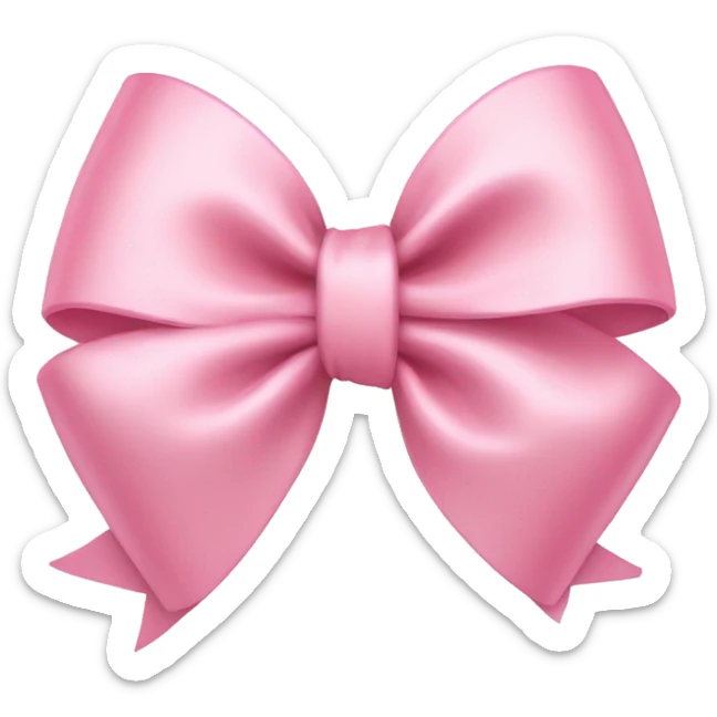 Light pink bow sticker