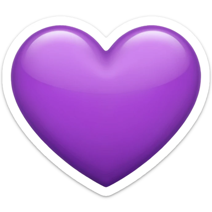 heart emoji in the exact purple color of the shirt in the reference image sticker