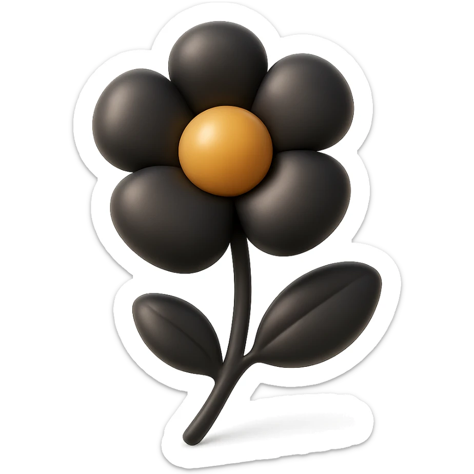 flower in balloon style with bright colors sticker