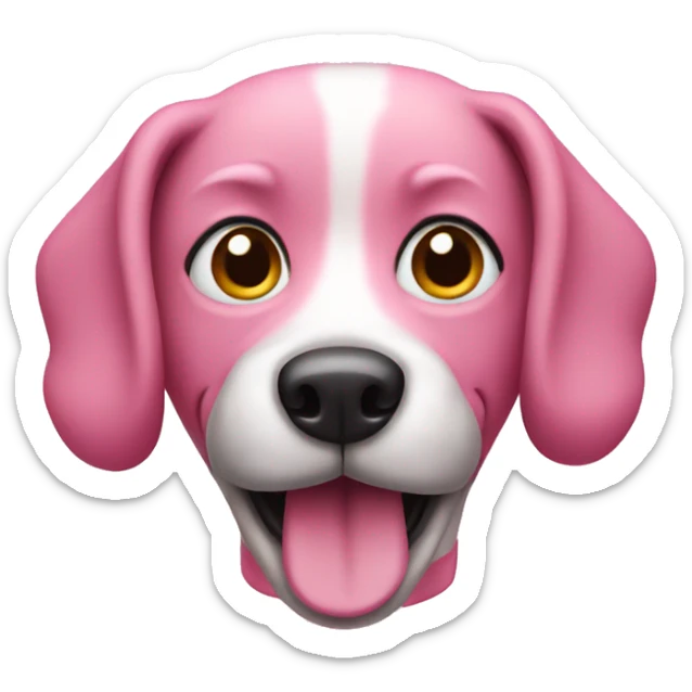 pink dog sticker
