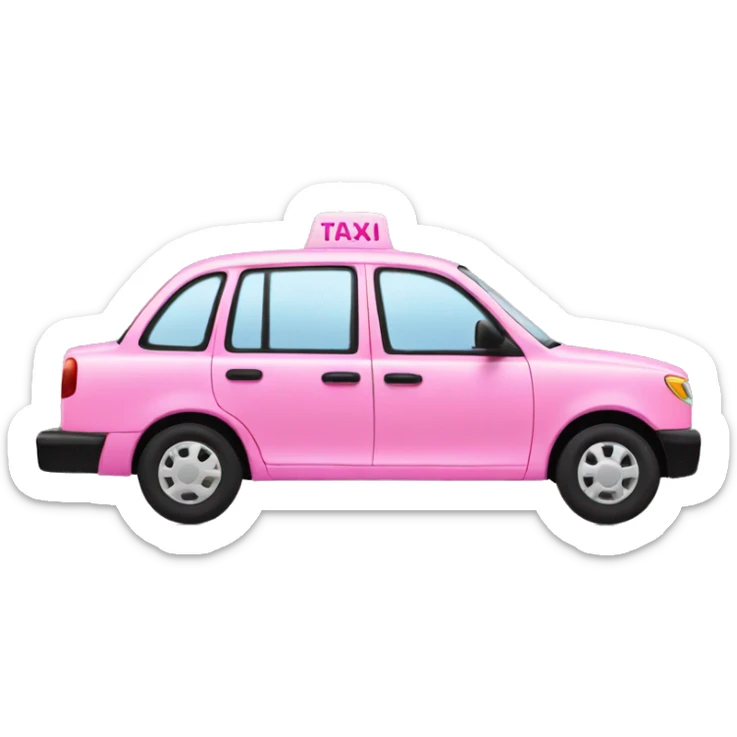 pink taxi sticker