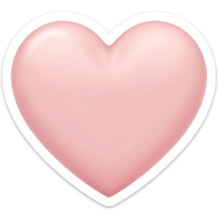 pale pink heart sticker