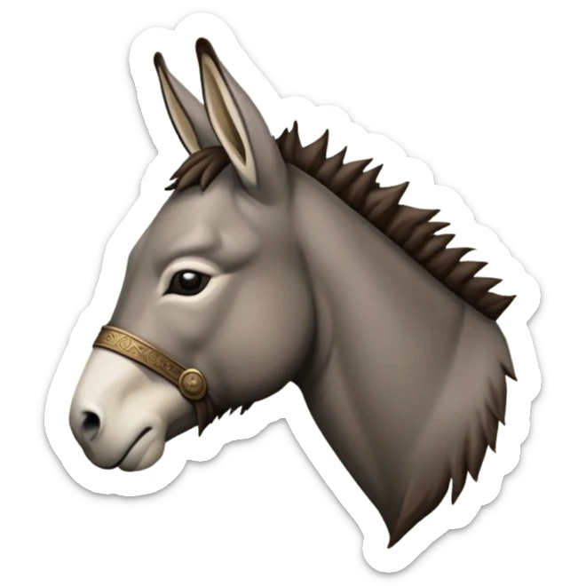 Donkey but in a Game Of Thrones Intro Sigil Form - in a square picture frame sticker