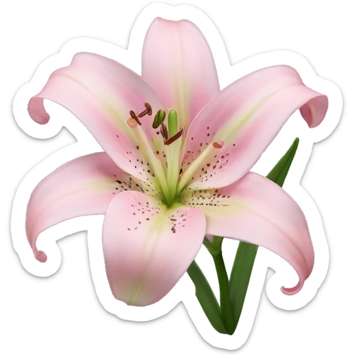 light pink lilium sticker