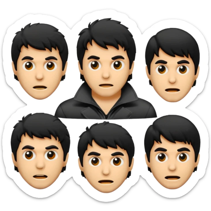 GENERAME  ENTRE 3 Y 5  ICONOS TIPO EMOJI SILUETEADOS SIN FONDO   ESTILO RETRO OCHENTERO CON LA TEMATICA DE LA PELICULA An American Werewolf in London (Un hombre lobo americano en Londres) sticker