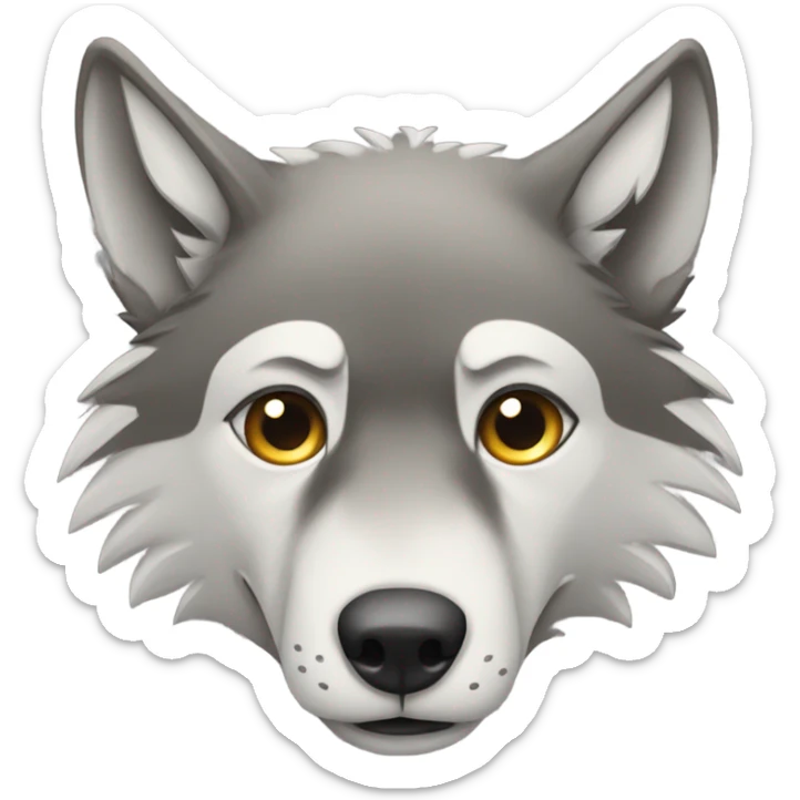 Wolf sniffing sticker