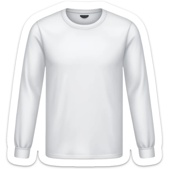 White Long sleeve no just the long sleeve no guy no emoji as well just a plain white long sleeve  sticker
