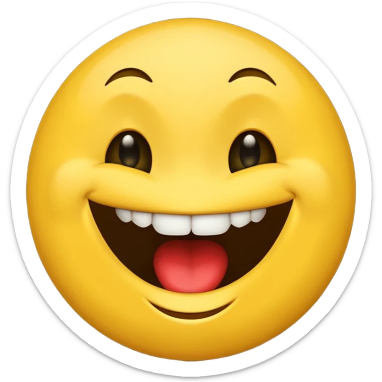 Un emoji heureux pouce en l’aire qui fait peur sticker