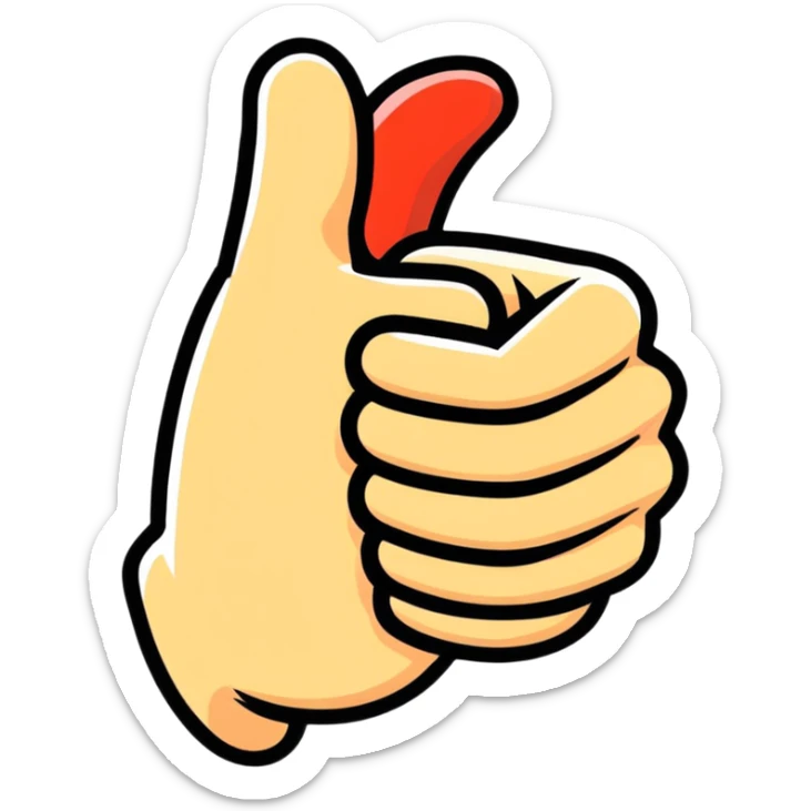 Thumbs up 'Great workout!' motivational fitness symbol sticker