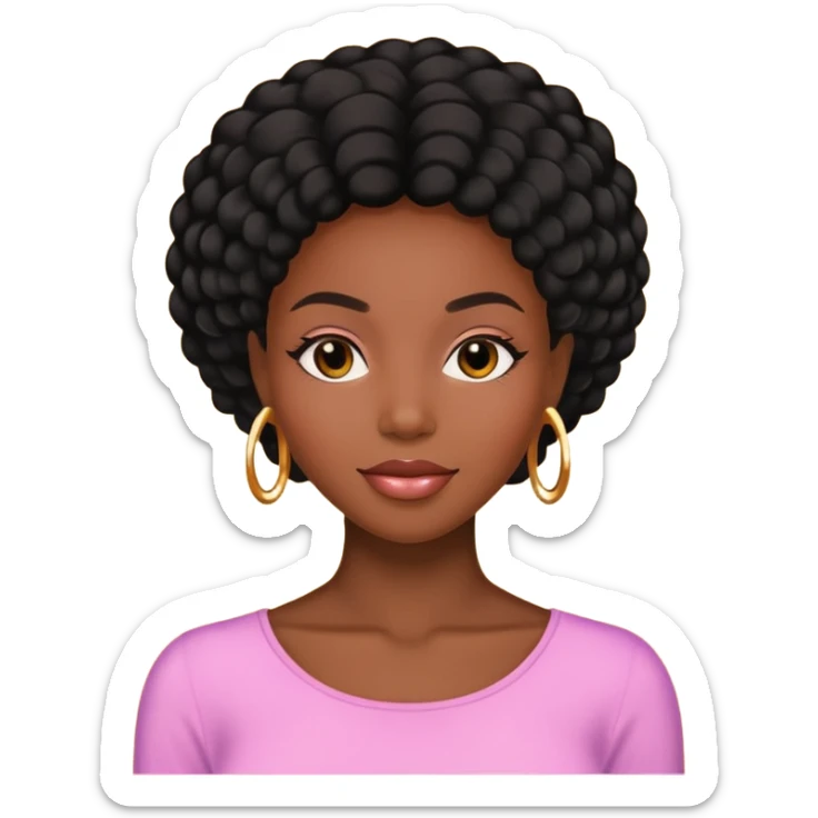 woman of God (black girl, super feminine and pretty, modern) sticker